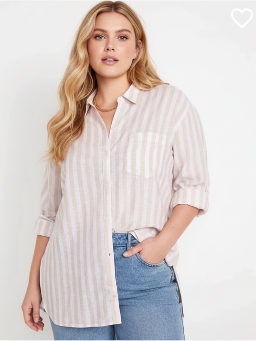 OLD NAVY Linen Boyfriend Shirt
